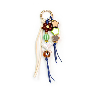 Ciondolo per Borsa con Perline Colorate a Tema Cartone Animato, Fiore e Cuore, in Corda Intrecciata, Design di Nicchia - Product Image 6