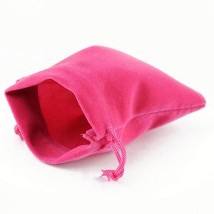 Custom Small Size Velvet Drawstring Pouch Bag Velvet Jewelry Gift Bag - Product Image 4