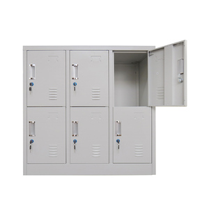 Casier de rangement en métal pour salle de sport, 6 ou 15 portes, <span class=keywords><strong>armoire</strong></span> à vêtements en métal, prix abordable, pour personnel scolaire - Product Image 3