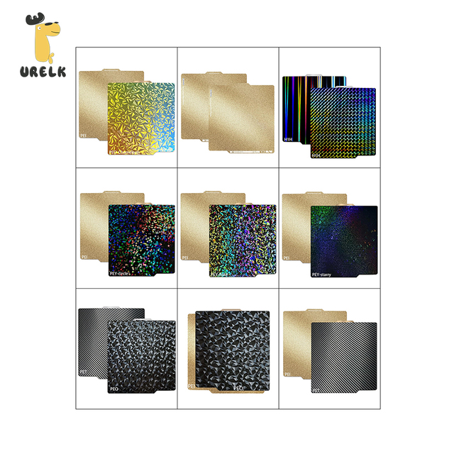 3D Printer PEO PEI Build Plate for Bambu Lab X1/X1C/X1E/P1P/P1S/A1 257x257mm 3D Printer Spring Steel Flexible Platform Parts
