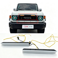 Feux de conduite en ligne à LED de taille moyenne avec clignotants blancs et jaunes, accessoires de voiture, amélioration pour PRADO 2024 LC76