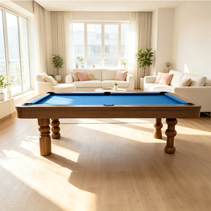 <span class=keywords><strong>Table</strong></span> de billard et de salle à manger 2-en-1 de 8 pieds avec pieds en bois tourné vintage, multifonctionnelle pour maison, villa, salle de <span class=keywords><strong>jeux</strong></span> - Product Image 1