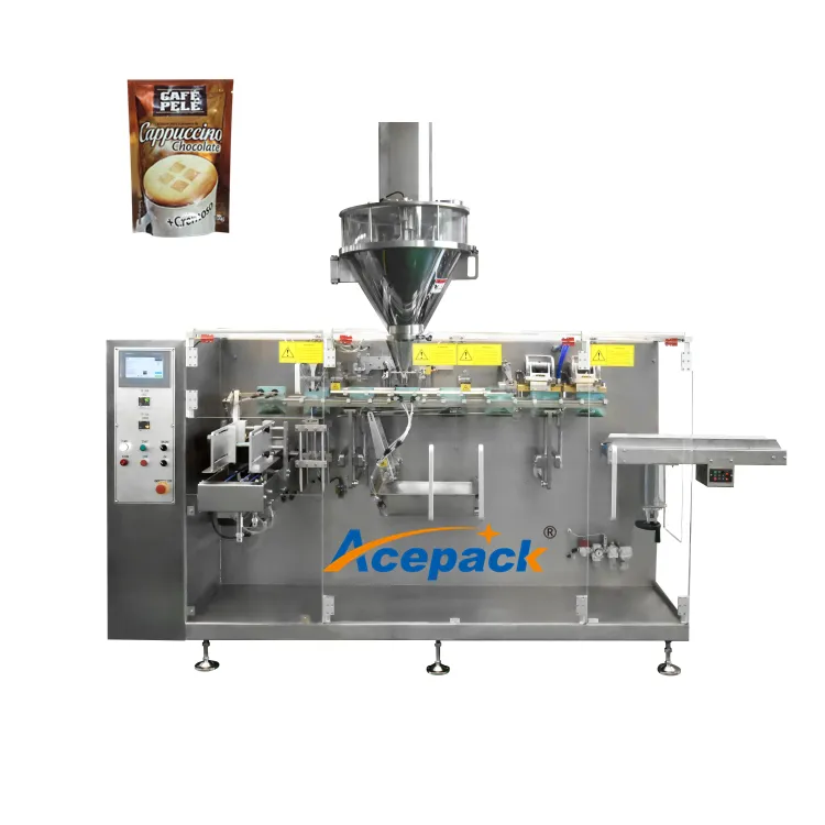 Efficient New Automatic Multi-Function Plastic Pouch Packing Machine Food Coffee Labeling Capping Stand-Up Pouch Food Shops