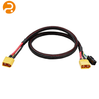 Câble parallèle XT90 haute intensité ROMTRONIC avec isolation en PVC et gaine tressée en nylon pour l'automatisation industrielle et les systèmes de stockage au lithium