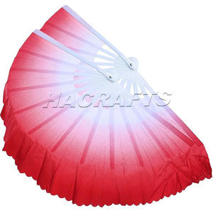 कारखाने की आपूर्ति चीनी शैली बांस नृत्य प्रशंसक डबल-पक्षीय ढाल डिजाइन मुद्रित पैटर्न संगीत और क्रिसमस सजावट के लिए पोर्टेबल - Product Image 1