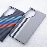 Étui de téléphone à motif en fibre de carbone contrasté pour Samsung S26 Plus, ultra-fin, aimant puissant pour étui en Kevlar pour Samsung