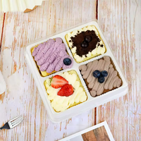 Boîtes d'emballage jetables en gros pour gâteaux, desserts, salades de fruits, glaces, boîtes alimentaires personnalisées