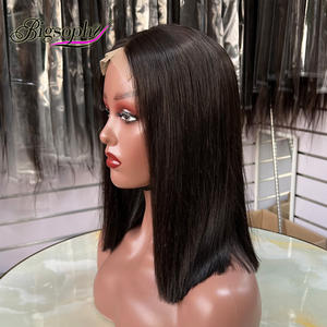 Perruque Bob Courte Lisse sur Mesure au Meilleur Prix, Fermeture en Dentelle Transparente 4x4, Cheveux Humains Naturels Vietnamiens Bruts, Perruque Bob en Cheveux Humains Authentiques - Product Image 3