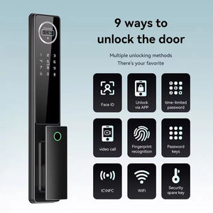 Tuya WIFI <span class=keywords><strong>verrouillage</strong></span> intelligent entièrement automatique reconnaissance d'empreintes digitales du visage 3D interphone Audio bidirectionnel pour portes en bois stockage de données en nuage - Product Image 6
