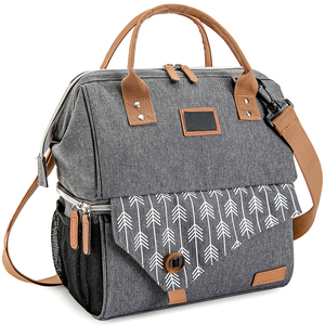 Sac isotherme de plage imperméable et anti-fuite, boîte à lunch isotherme, sac isotherme pour hommes et femmes, grande capacité, double étage, luxe - Product Image 1