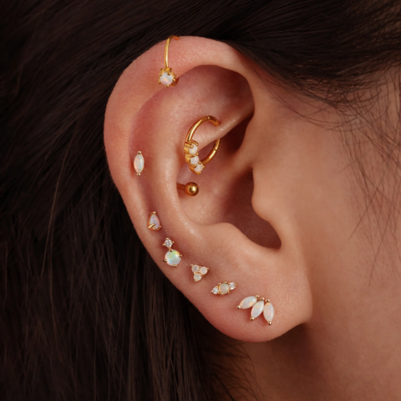 Classic White Diamond CZ Threaded Flat