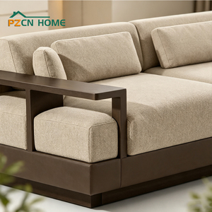 Wholesale Modern Fabric Modular Sectional with Wooden Frame and Removable <b>Cushions</b> for Living Room Apartment Hotel - Product Image 3