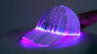 Cappello LED in Fibra Ottica a 7 Colori Cangianti, Ricaricabile, per Festival Musicali e Concerti, Cappello Luminoso a LED in Fibra Ottica per Feste