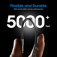 6.5mm Mono Guitar Cable Flexible Durable Instrument Cable Guitar Amp Cord PVC Patch Cable for Bass, Pedals, Speaker
