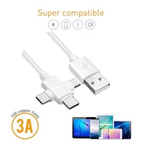 Câble USB universel multi 1 Cordons de transmission de charge rapide Chargeur de téléphone portable trois-en-un Câble de données Type C Chargeur multiple