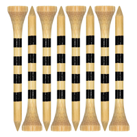 Tee de golf en plastique durable personnalisé en usine Tees en bambou en bois de golf écologique de qualité supérieure