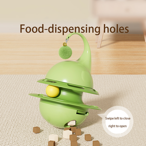 2026New Cartoon Roly-poly Track Ball Design Cats Small Interactive <b>Exercise</b> Pet Toy Food-Dispensing Holes PP Material Indoor Use - Product Image 6