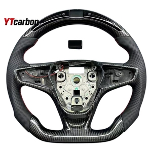YTcarbon pour <span class=keywords><strong>Malibu</strong></span> Bolt Equinox Volt <span class=keywords><strong>RS</strong></span> accessoires intérieurs de voiture Style de course volant en Fiber de carbone personnalisé - Product Image 2