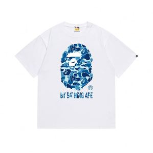 T-shirt da uomo trendy in cotone 100% ecologico, lavorata a maglia, con stampa lettering Bapees, versione 1:1 di alta qualità, collezione 2025 - Product Image 2