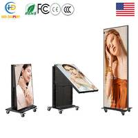 Afficheur LED pliable Totem pour affichage numérique commercial intérieur/extérieur avec HDR10+ IP65 étanche, luminosité 3000cd