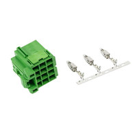 1-967622-1 Connecteur triple rangée 12 broches vert fil-circuit imprimé, bornier pour faisceau de câbles et contrôle industriel