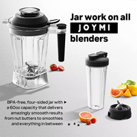 Blender professionnel de cuisine 1800W, capacité 1,85L, 8 vitesses, lame en acier inoxydable, plastique sans BPA, pour smoothies