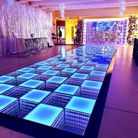 Panneaux de sol de danse 3D intérieur/extérieur 50x50cm avec éclairage LED laser blanc chaud et projecteurs IP65 pour hôtels – Effets spectaculaires