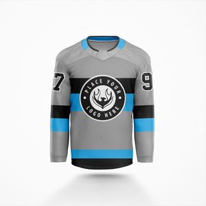 Оптовая продажа: 100% полиэстер, сублимационная печать, хоккейная форма на заказ с названием команды, номером, логотипом и функцией быстрого высыхания - Product Image 5