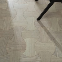 Plancher en bois à motifs artistiques avec une taille cintrée, plancher composite en bois massif multicouche à motifs extraterrestres, parquet, planchers en bois d'ingénierie