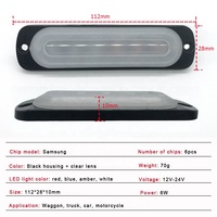 6LED Blitzlicht 18 Modi Blitzlicht Seiten lichter DC 12V 24V LED Lampe LKW SUV Pick Up Autozubehör Blitzlicht