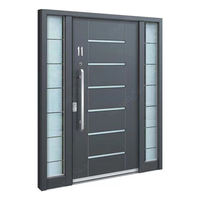 Porte de garage en alliage d'aluminium et polymère avec isolation acoustique, ouverture par déplacement, design chinois pour usage commercial