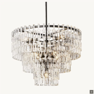 Lustre rond à étages Marignan en cristal CO, design moderne, luxueux et très demandé, pour salle à manger - Product Image 2