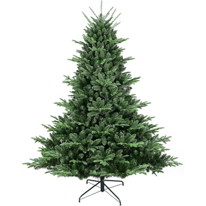 Nouvelle Conception 2025 Arbre de Noël Commercial en PVC Vert 210cm avec Base Suspendue, Effet Neige Blanche, Décoration de Noël - Product Image 1