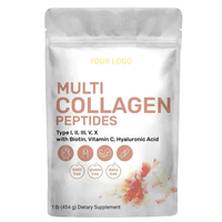 Poudre de peptides de collagène multiples |   Types I, II, III, IV et V, saveur de baies, 30 portions, produits de beauté, éclaircissement de la peau