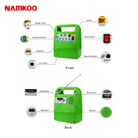 Speaker lampu tenaga surya 3w, peralatan pemutar musik Usb logam, Speaker BT sistem penerangan rumah portabel Mini 10w