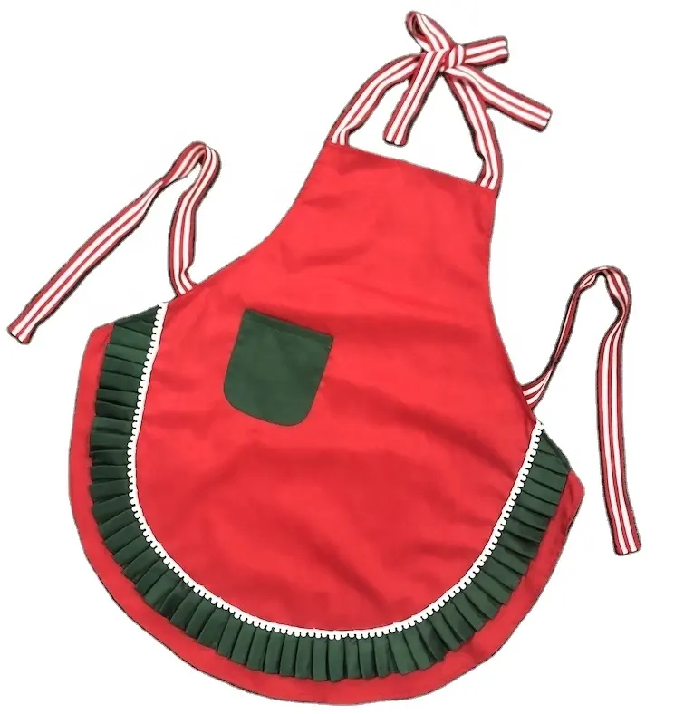 Delantal de Navidad en Polycotton Material con un bolsillo para fiesta