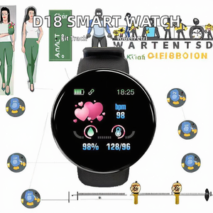 D18 смарт-браслет TFT фитнес-трекер монитор сердечного ритма умные часы для Android IOS спортивный браслет PK D20 M7 умные часы - Product Image 3