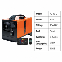 Chauffage de stationnement diesel tout-en-un KAIDA XMZ-W-D1 8KW 12V 24V avec réservoir de carburant intégré de 5L pour contrôle par application