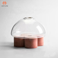 Nouveau design 2026 METURE – Base de diffuseur de parfum en verre décoratif 9D vide, sans plomb, écologique, demi-orbe, couleurs personnalisées, peinte