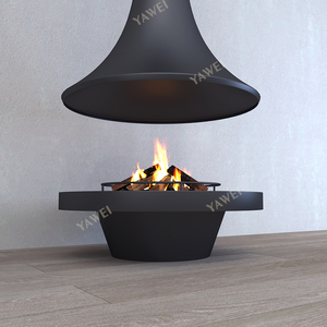 Cheminée suspendue à <span class=keywords><strong>bois</strong></span> <span class=keywords><strong>de</strong></span> style européen personnalisée, montée sur le <span class=keywords><strong>toit</strong></span>, poêles à <span class=keywords><strong>bois</strong></span>, cheminée suspendue pour salon - Product Image 3