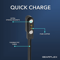 Câble de charge magnétique USB 2 broches 2,84 mm en cuivre pur pour montre intelligente Arris Watch 6 Lux M12 M16 D06 HW12 – Vente en gros