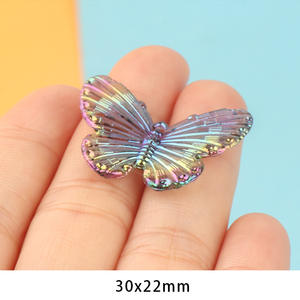 Color Butterfly <b>Magic</b> <b>Leaf</b> Granular Pendant DIY Handmade Earrings Accessories Material Water Epoxy Acrylic Charm - Product Image 5
