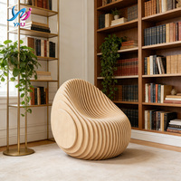 Fauteuil de salon en bois au design moderne - Durable et écologique pour salon, villa et bureau à domicile