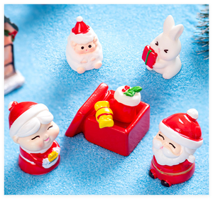 Fai da te paesaggio stile natalizio kit <span class=keywords><strong>di</strong></span> ornamenti in miniatura Set figurina in resina scatola regalo <span class=keywords><strong>di</strong></span> natale alberi pupazzo <span class=keywords><strong>di</strong></span> neve casa villaggio cervo babbo natale - Product Image 5