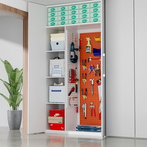 Panneau d'affichage en métal de panneau d'organisateur de panneau perforé en acier résistant pour le stockage de garage de <span class=keywords><strong>bricolage</strong></span> et le système de montage mural - Product Image 5
