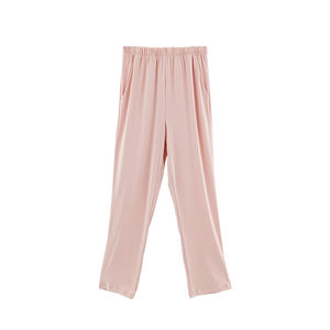 Pijamas suaves de seda de leche personalizables para mujer, tela de punto transpirable para otoño y primavera, ropa de dormir de entrega rápida por lotes - Product Image 3