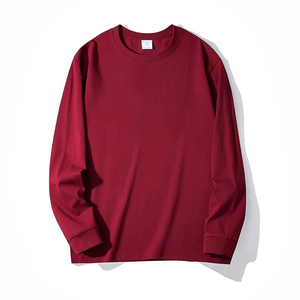 <span class=keywords><strong>Camiseta</strong></span> de <span class=keywords><strong>Manga</strong></span> <span class=keywords><strong>Larga</strong></span> de Algodón Puro de 250g, Resistente, Holgada, de Color Sólido, Blanca, para <span class=keywords><strong>Hombre</strong></span> y Mujer - Product Image 3