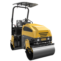 Rouleau compresseur vibrant mini de 2 tonnes, très demandé, pour le compactage d'asphalte et le remblaiement de chaussées.