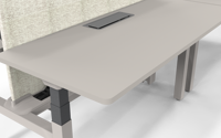 Plateau de gestion des câbles Dos à dos Bureau électrique réglable en hauteur