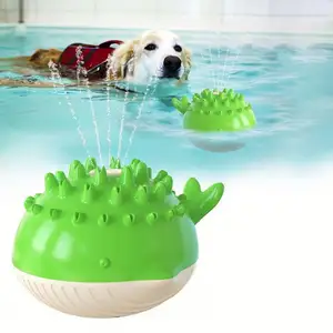 BEEJAY Natural rubber latex bathing swimming fish interactive teeth cleaning chewing smart pet chew dog water toy